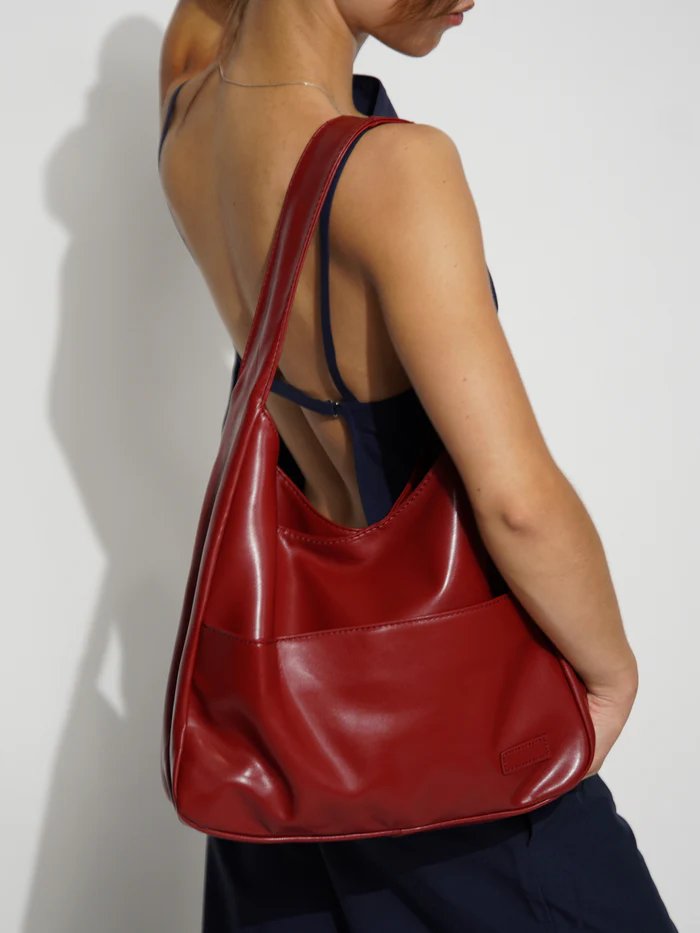 Vintage Burgundy Leather Hobo Bag Burgundy Bags