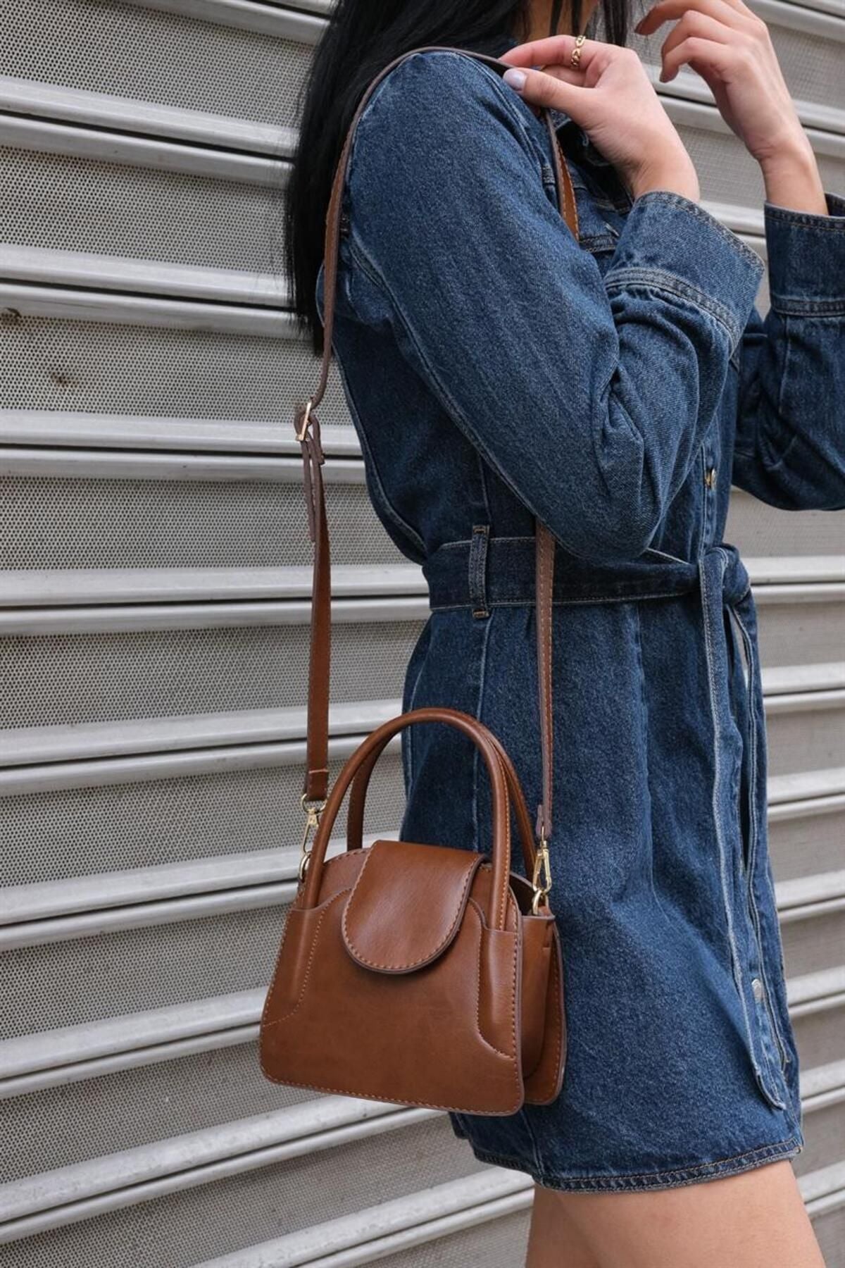 Mini Red Purse in Burgundy with Handle