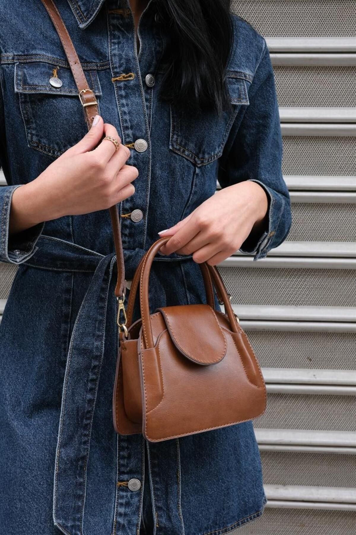 Mini Red Purse in Burgundy with Handle