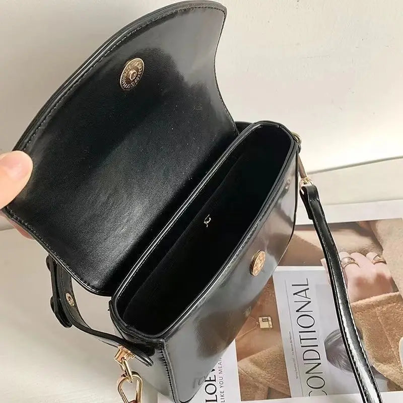 Cute Square Shaped Burgundy Hand Bag