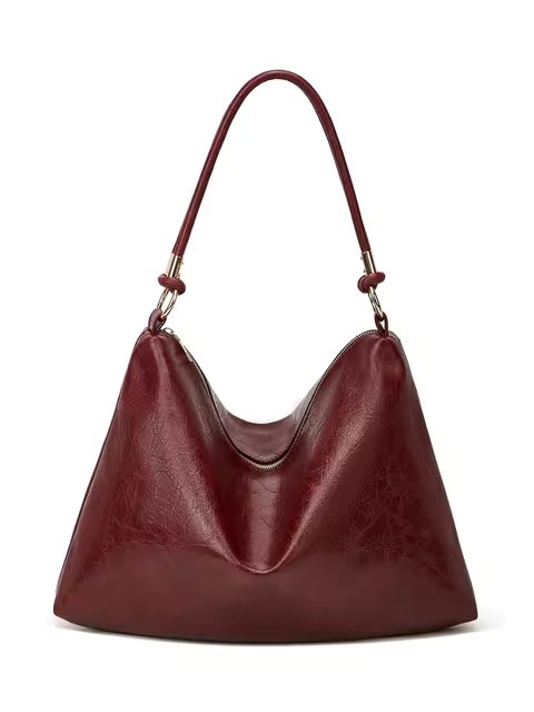 Classic Burgundy Shoulder Bag