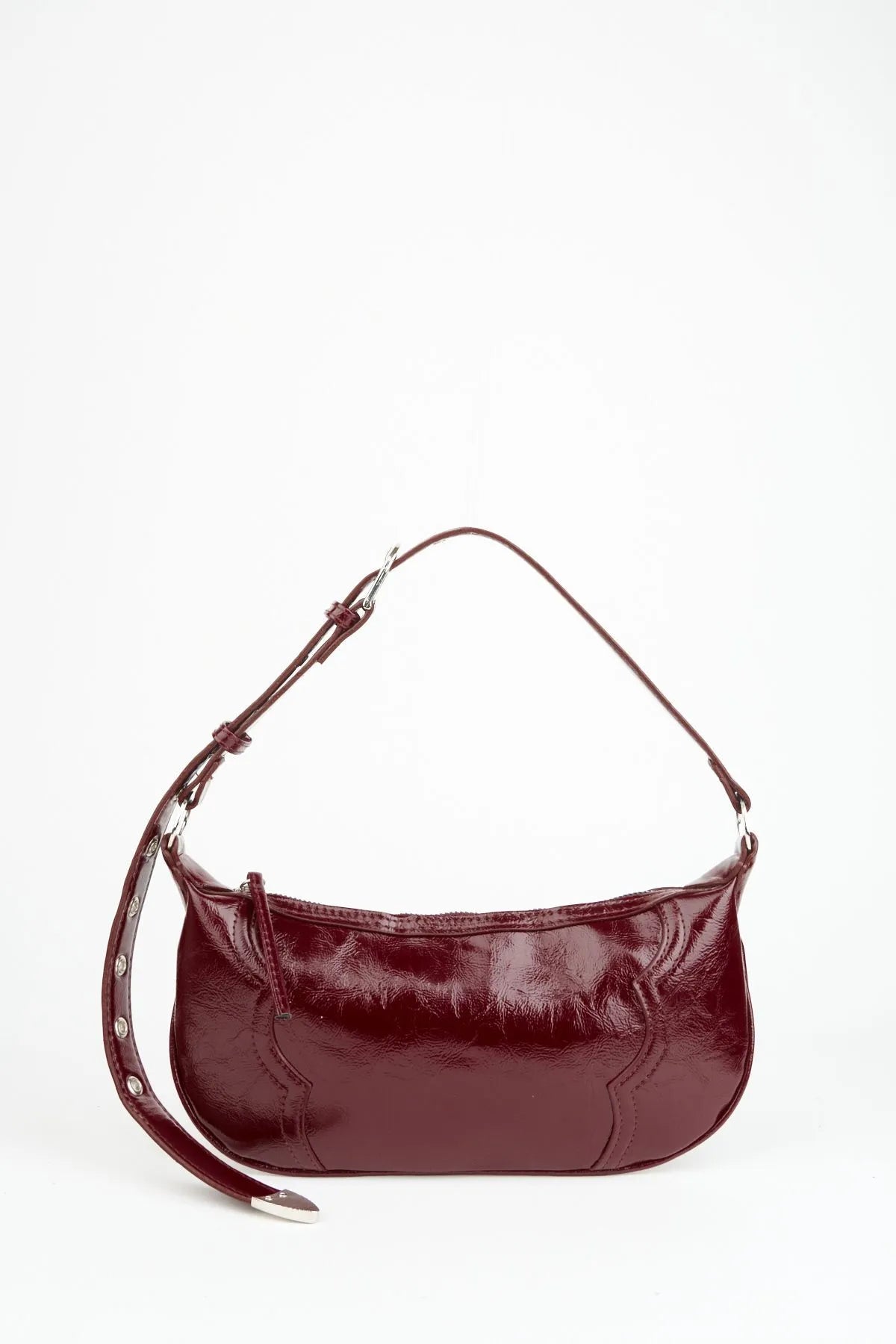 Small Burgundy Crossbody Bag with Strap