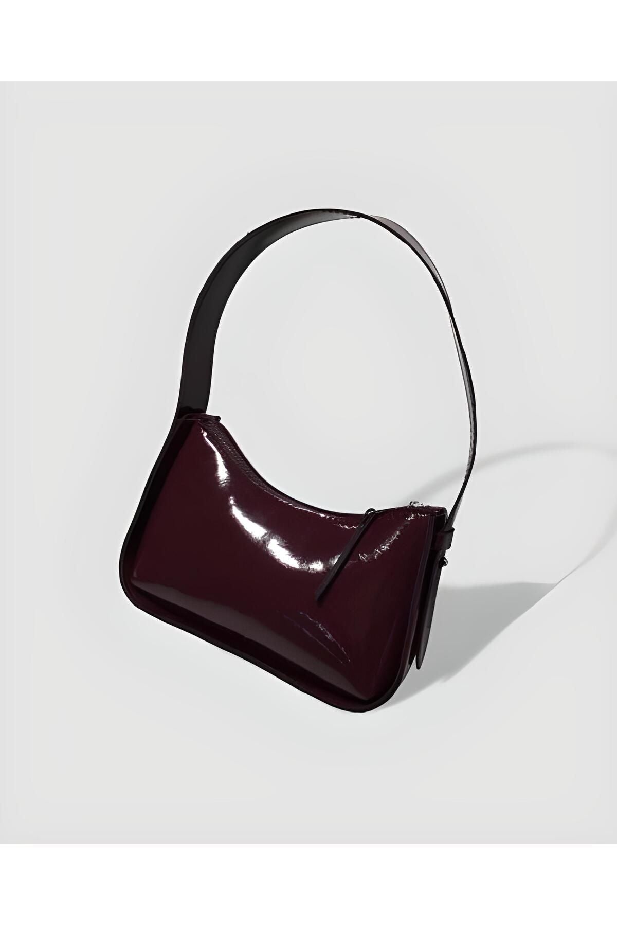 Red Patent Bag in Baguette Shape