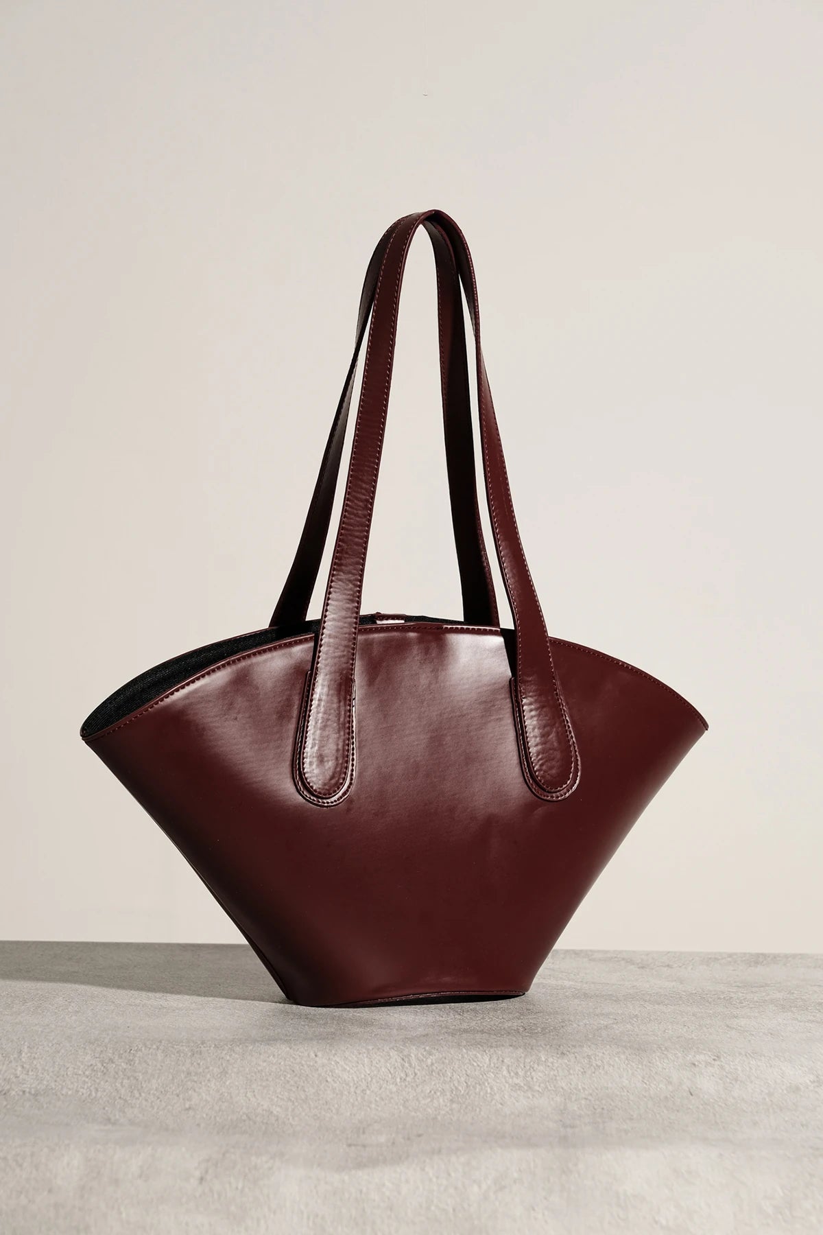 Burgundy Vintage Shopper Bag