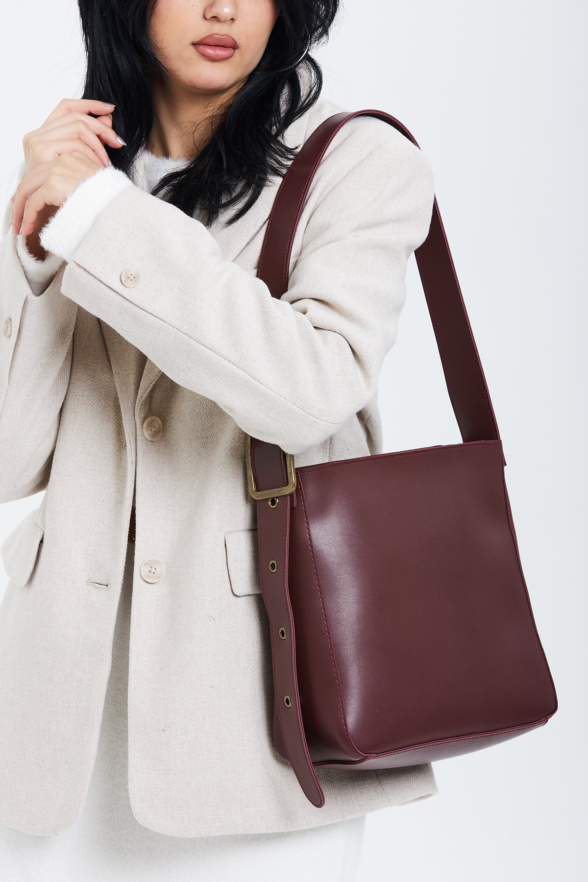 Dante Burgundy Crossbody Bag