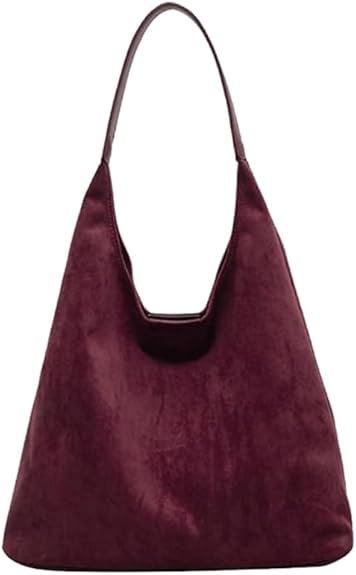 Soft Suede Hobo Slouchy Tote Bag