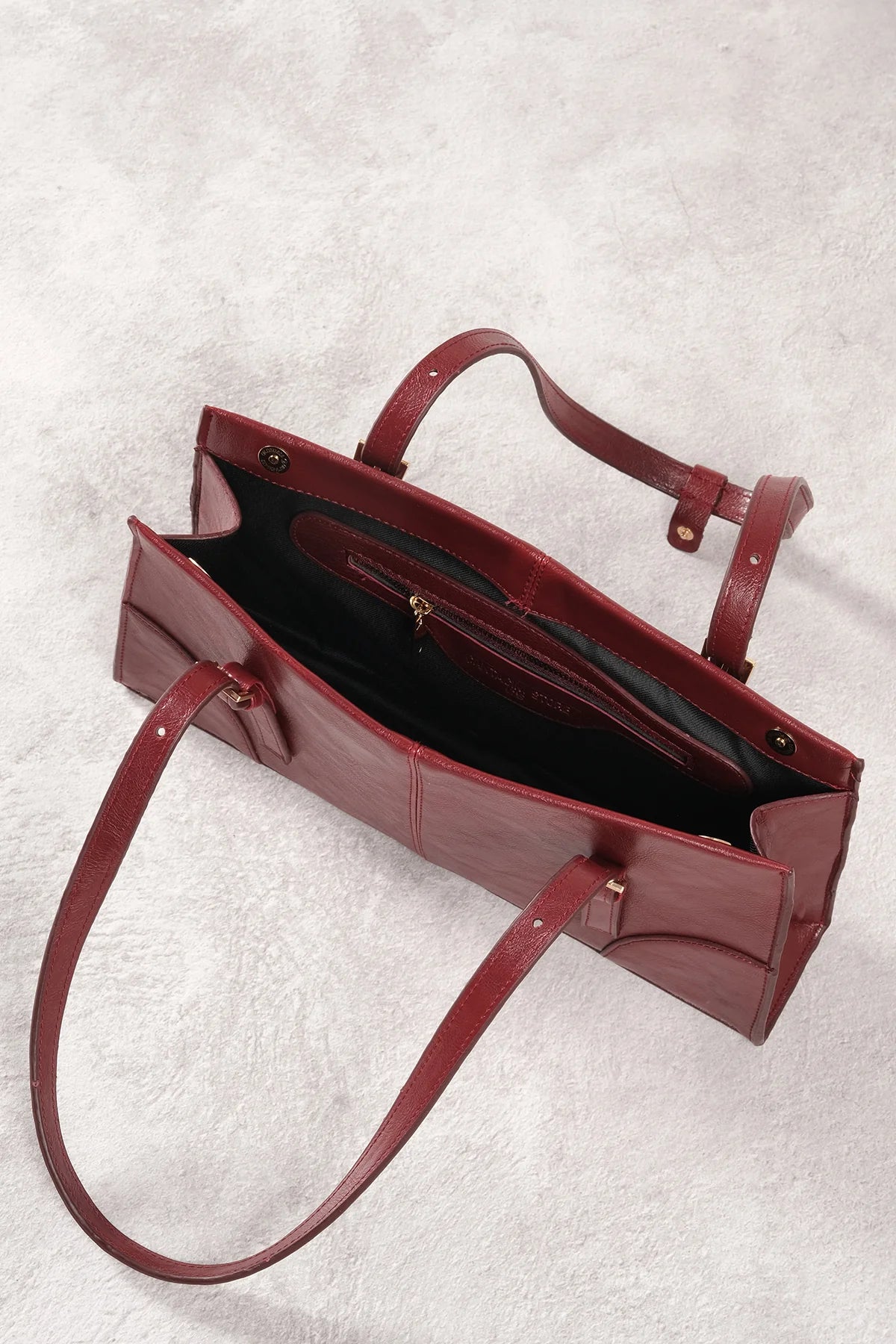 Rectangular Burgundy Vintage Red Bag