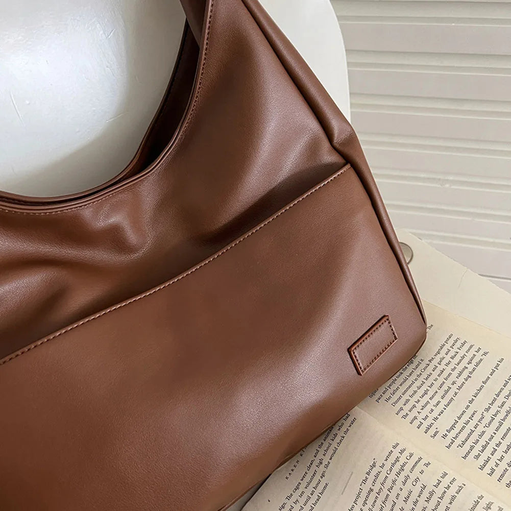 Vintage Burgundy Leather Hobo Bag