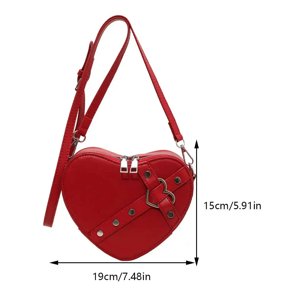 Small Chain Heart Shaped Y2K Shoulder Bag