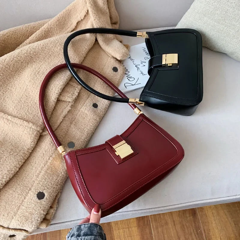 Parisian Style Cherry Red Shoulder Bag