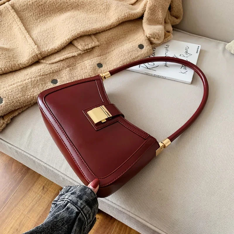 Parisian Style Cherry Red Shoulder Bag