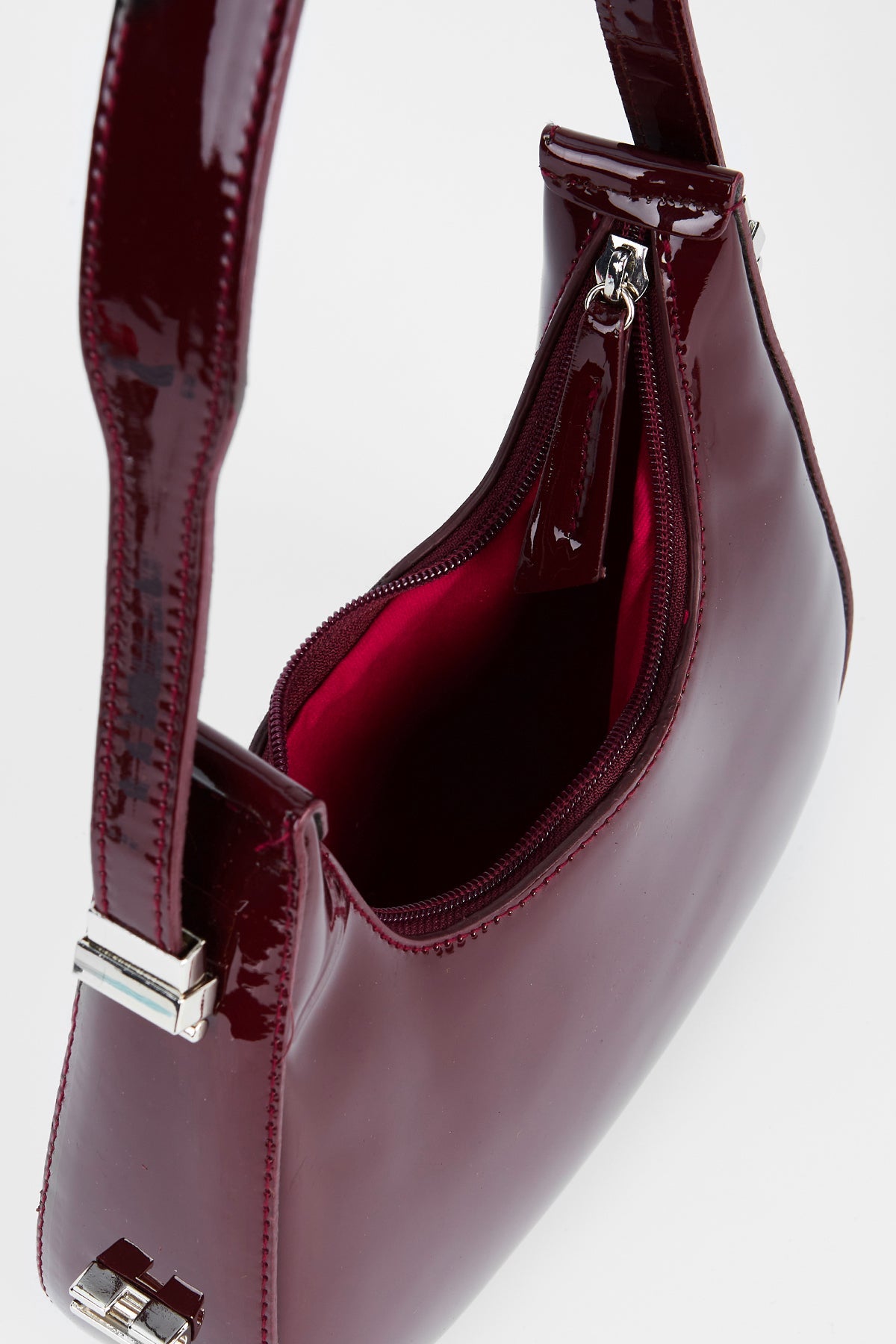 Patent Cherry Red Shoulder Bag