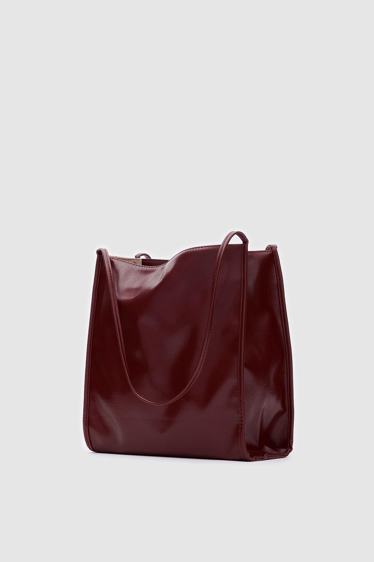 Burgundy Vintage Tote Bag