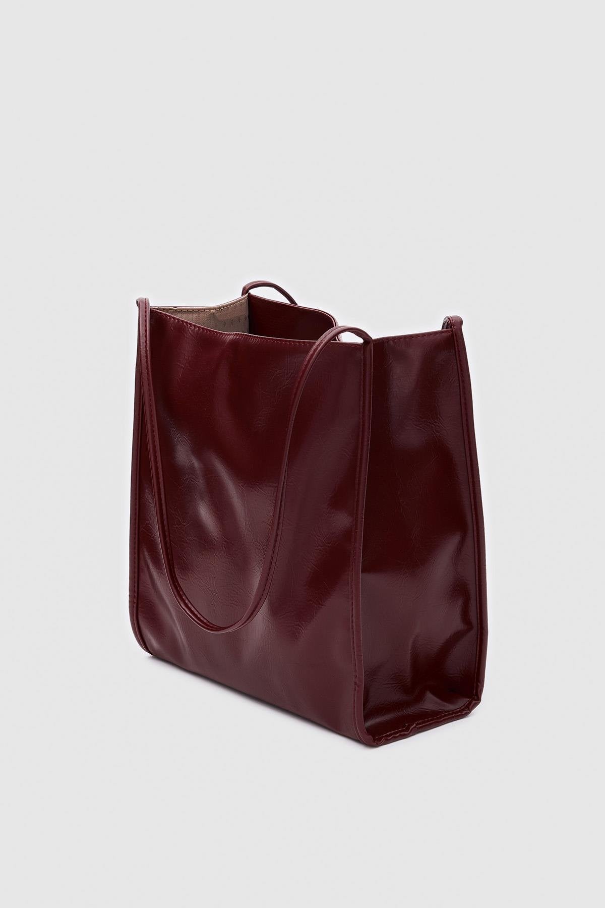 Burgundy Vintage Tote Bag