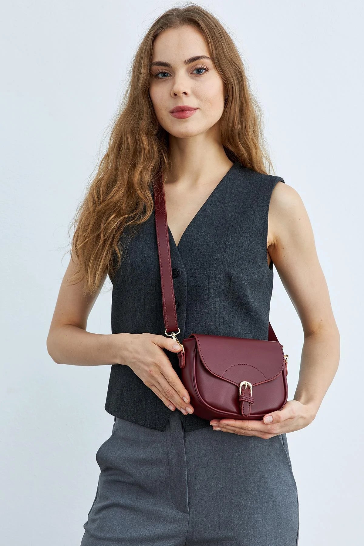 Crossbody Claret Red Shoulder Bag